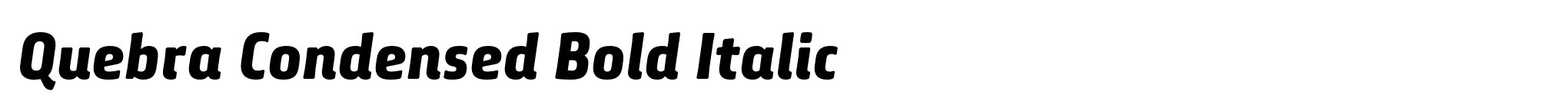 Quebra Condensed Bold Italic image